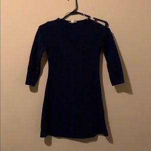 Navy blue mini dress with long sleeves